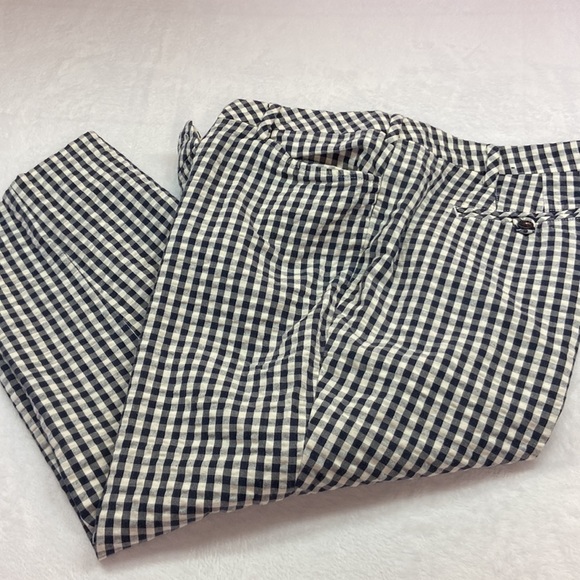 Land’s End Gingham Ankle Length Straight Leg Mid-Rise Pants 18W - Picture 3 of 10